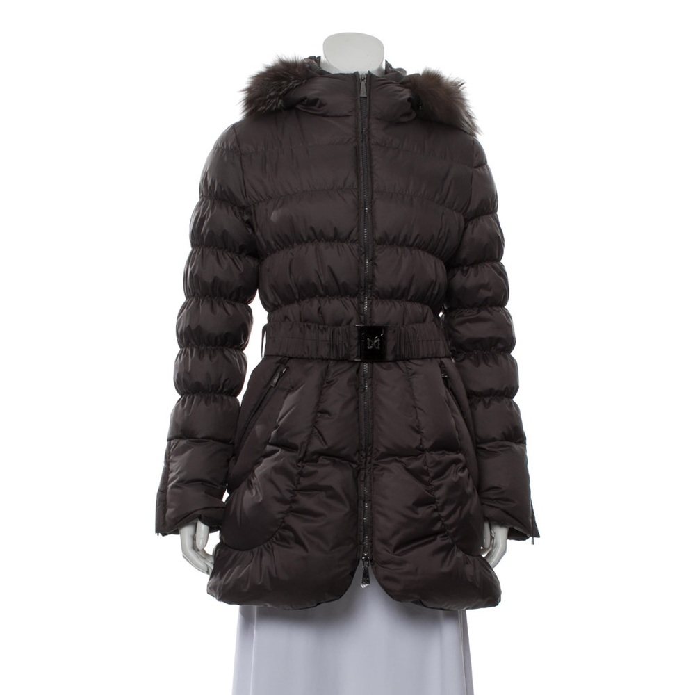 Dawn Levy Fur-Trimmed Down Coat Size: S
